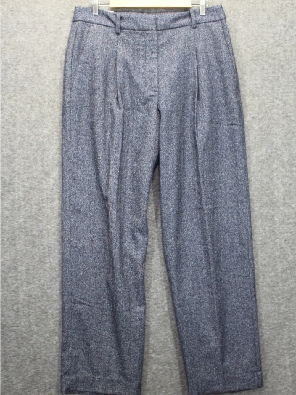 Banana Republic Blue Herringbone Straight High-Rise Pants, 12T (12 Tall)